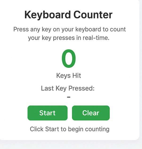 Keyboard Counter