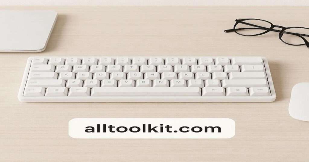 Keyboard counter interface displaying total keypress count and real-time typing activity